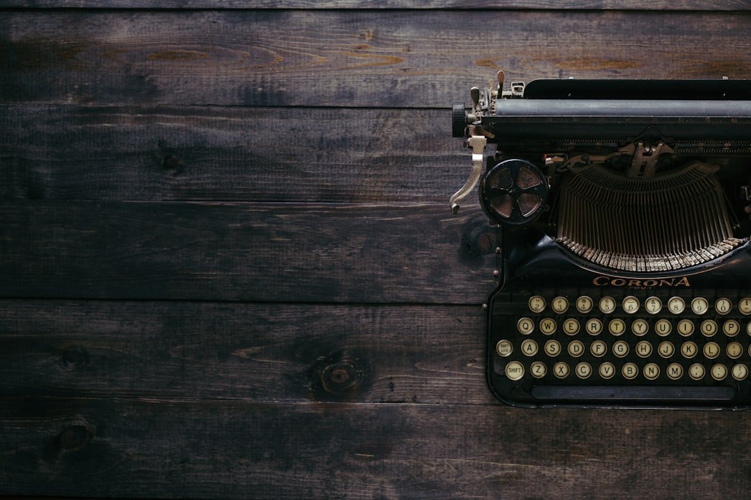 typewriter sentence writing document