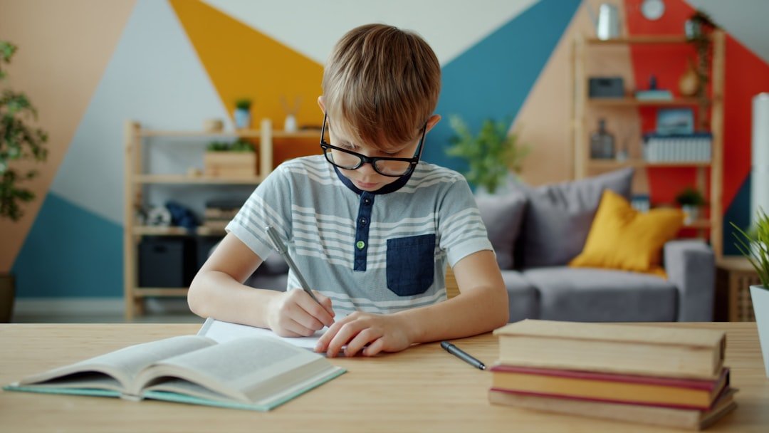 student writing desk