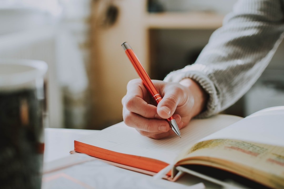 red pen editing manuscript