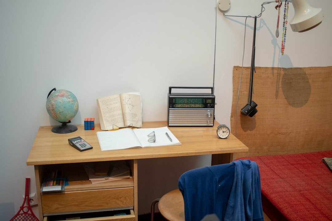 student writing desk