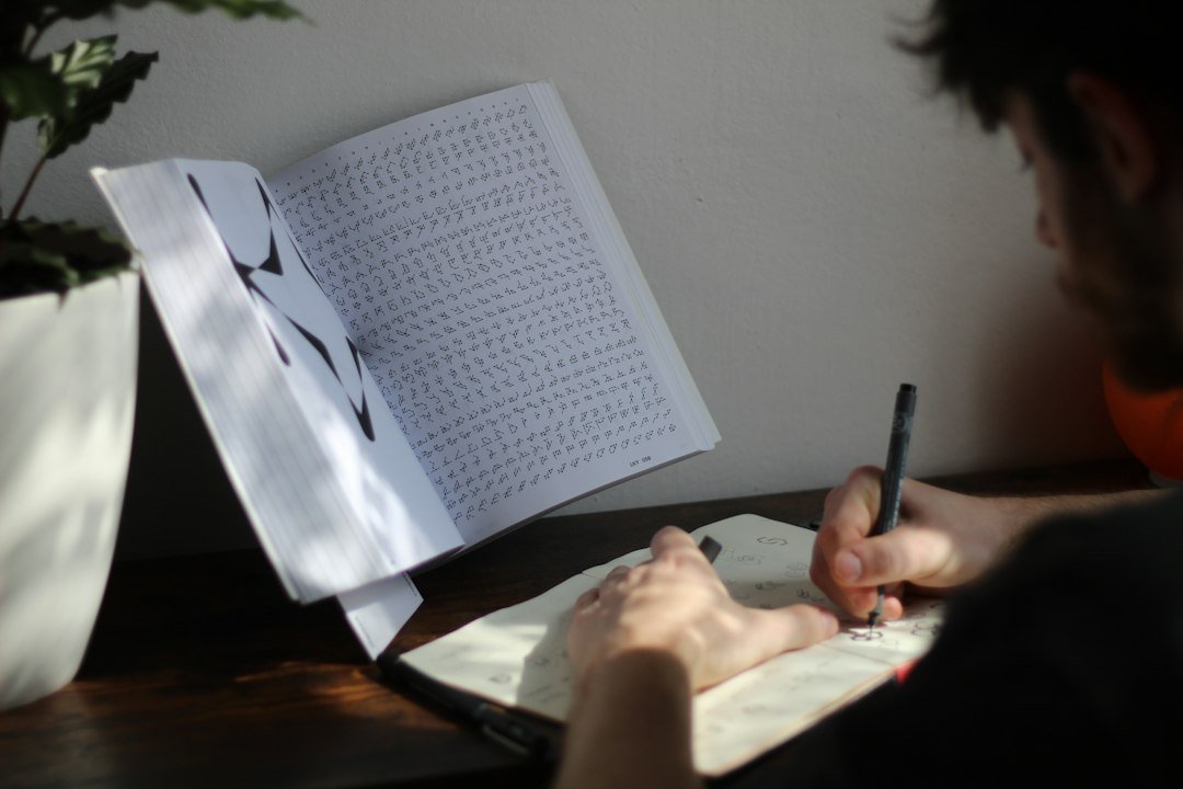 student writing desk application