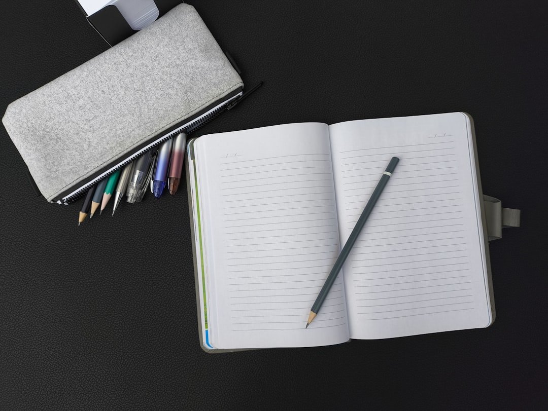 grammar notebook pencil