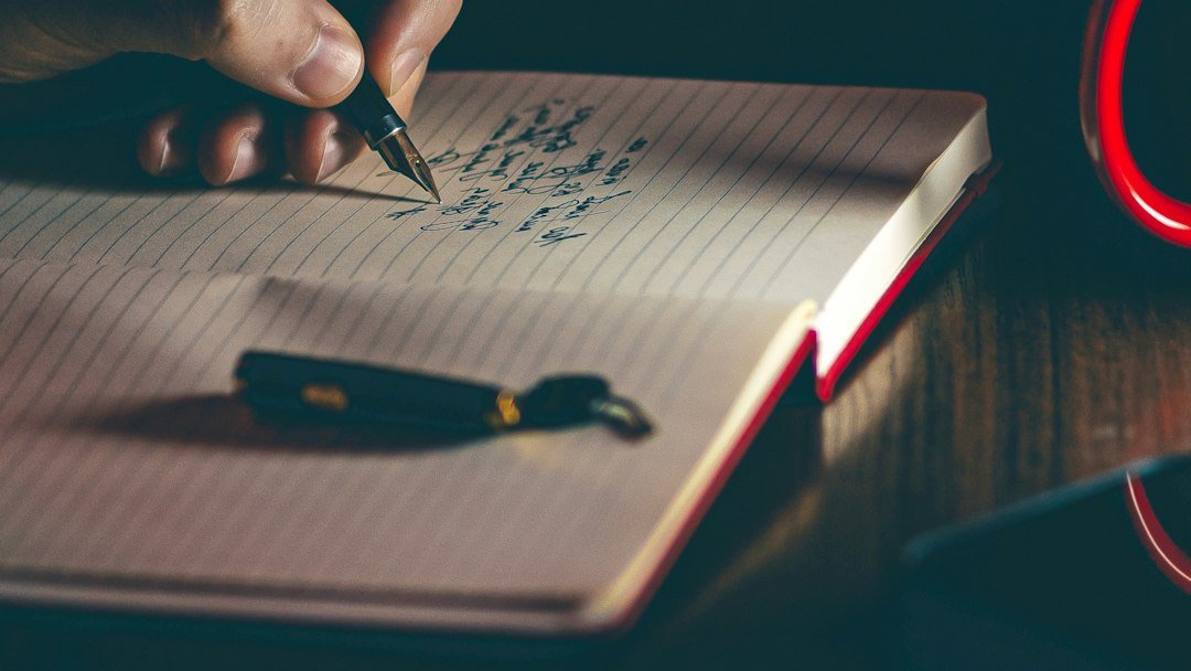 punctuation marks writing notebook